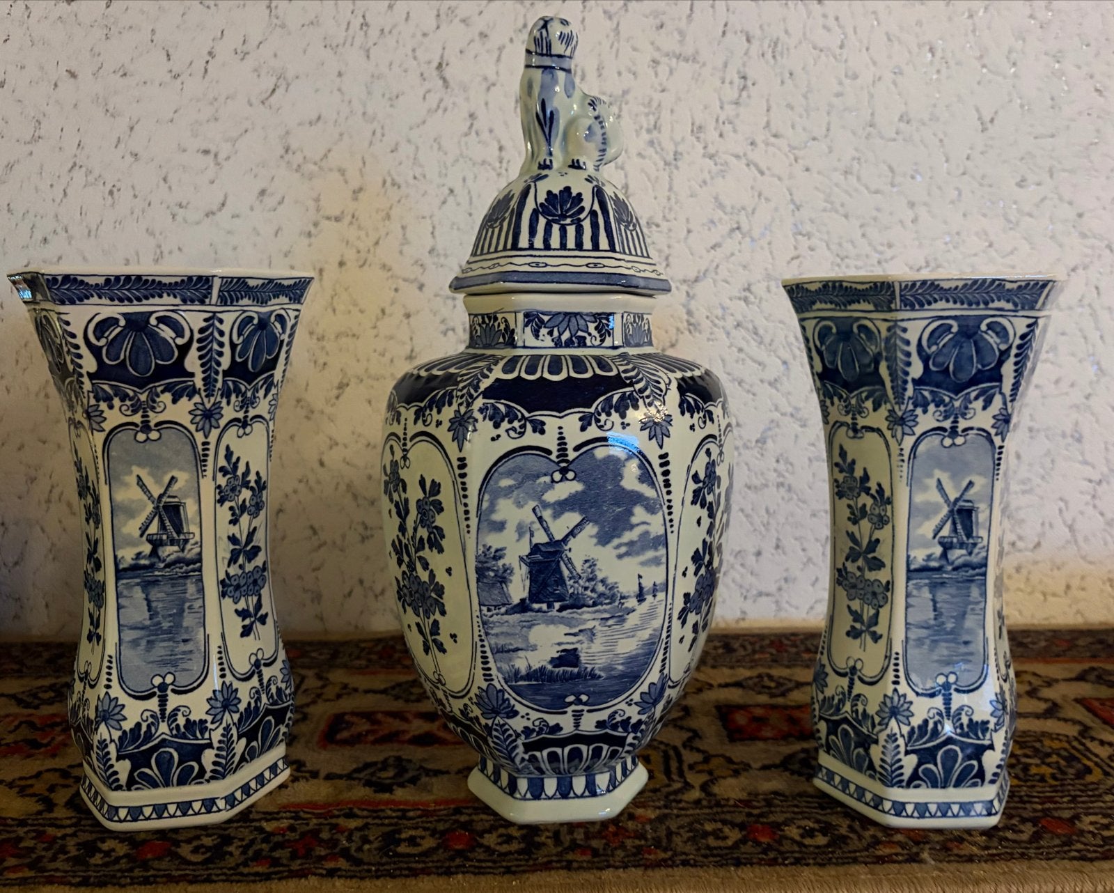 Delfts Blauw Vazen en Pot - Royal Sphinx Boch Holland, Ophalen of Verzenden