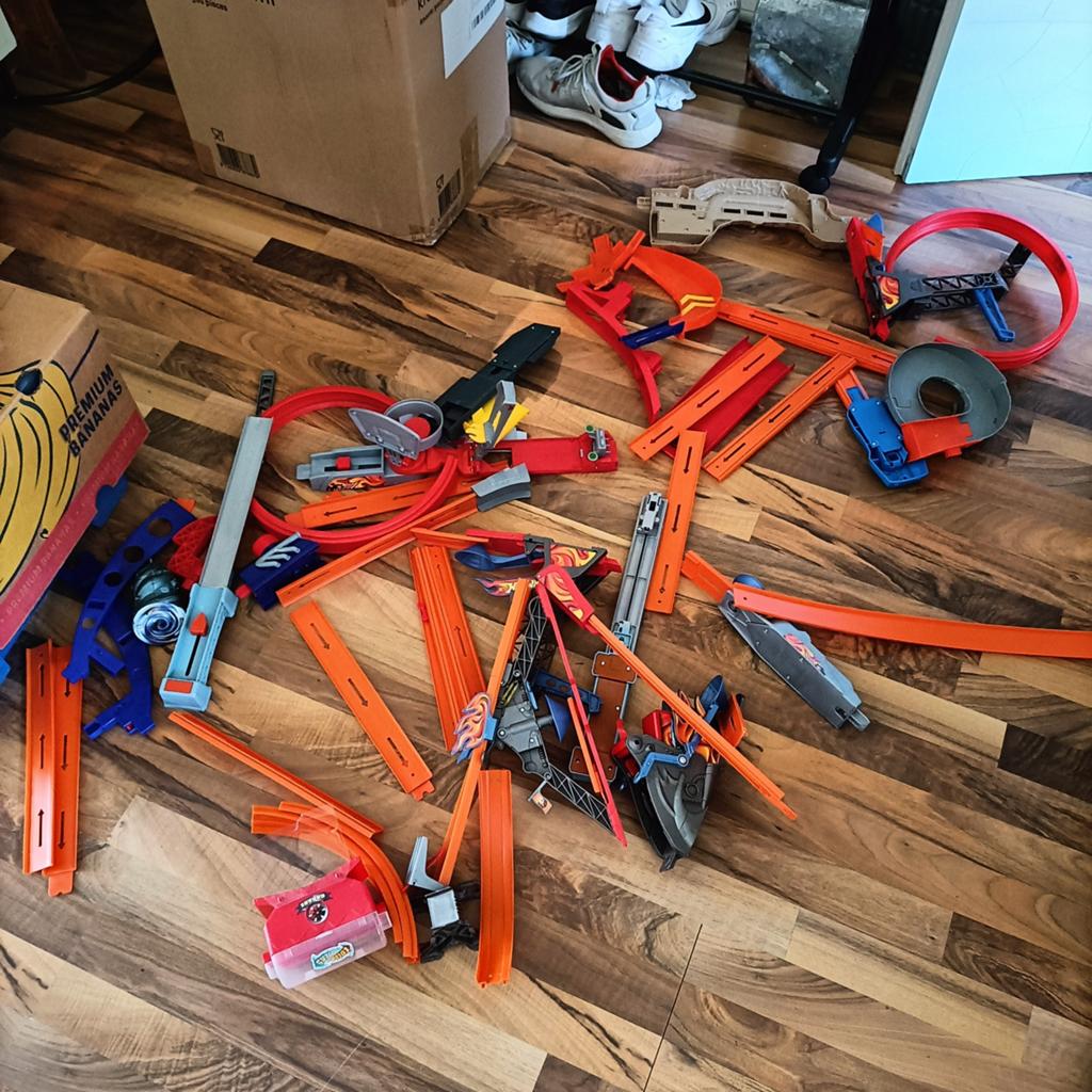 set Hot Wheels racebanen en accessoires, Ophalen of Verzenden, Gebruikt