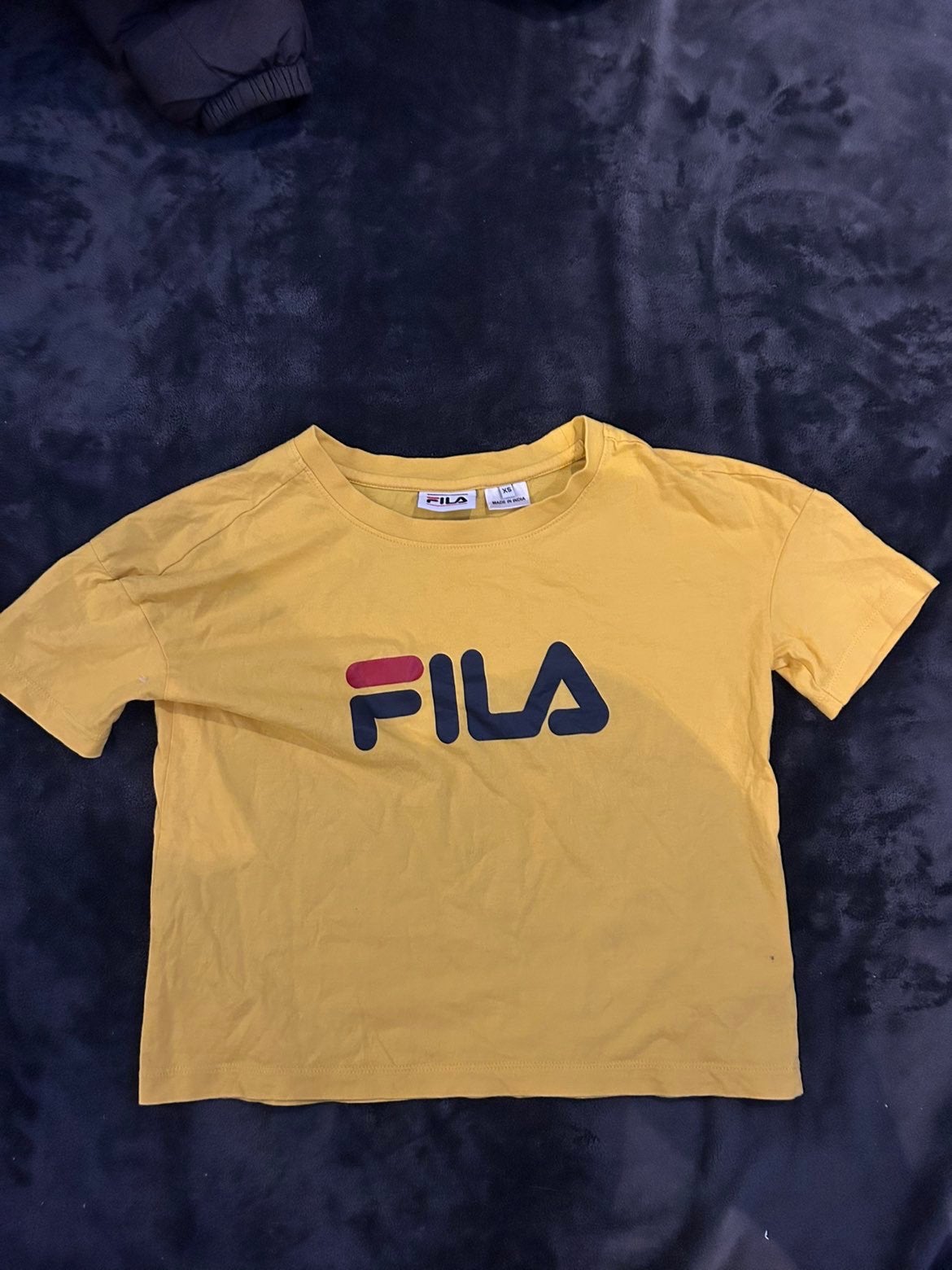 Fila Crop Top, Geel, Ophalen of Verzenden, Zo goed als nieuw, Korte mouw