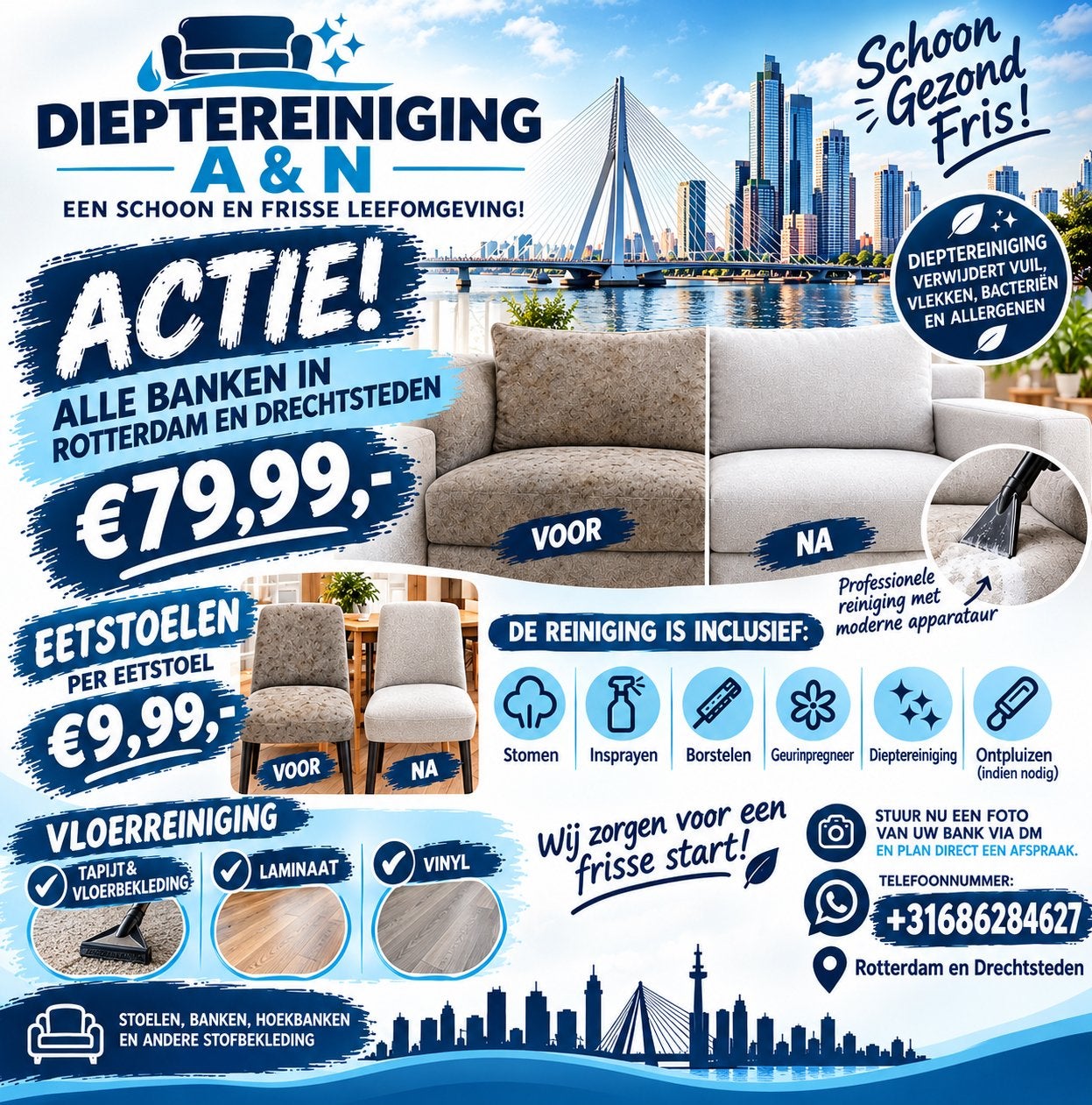 Schoonmaak, meubel reiniging, Ophalen of Verzenden