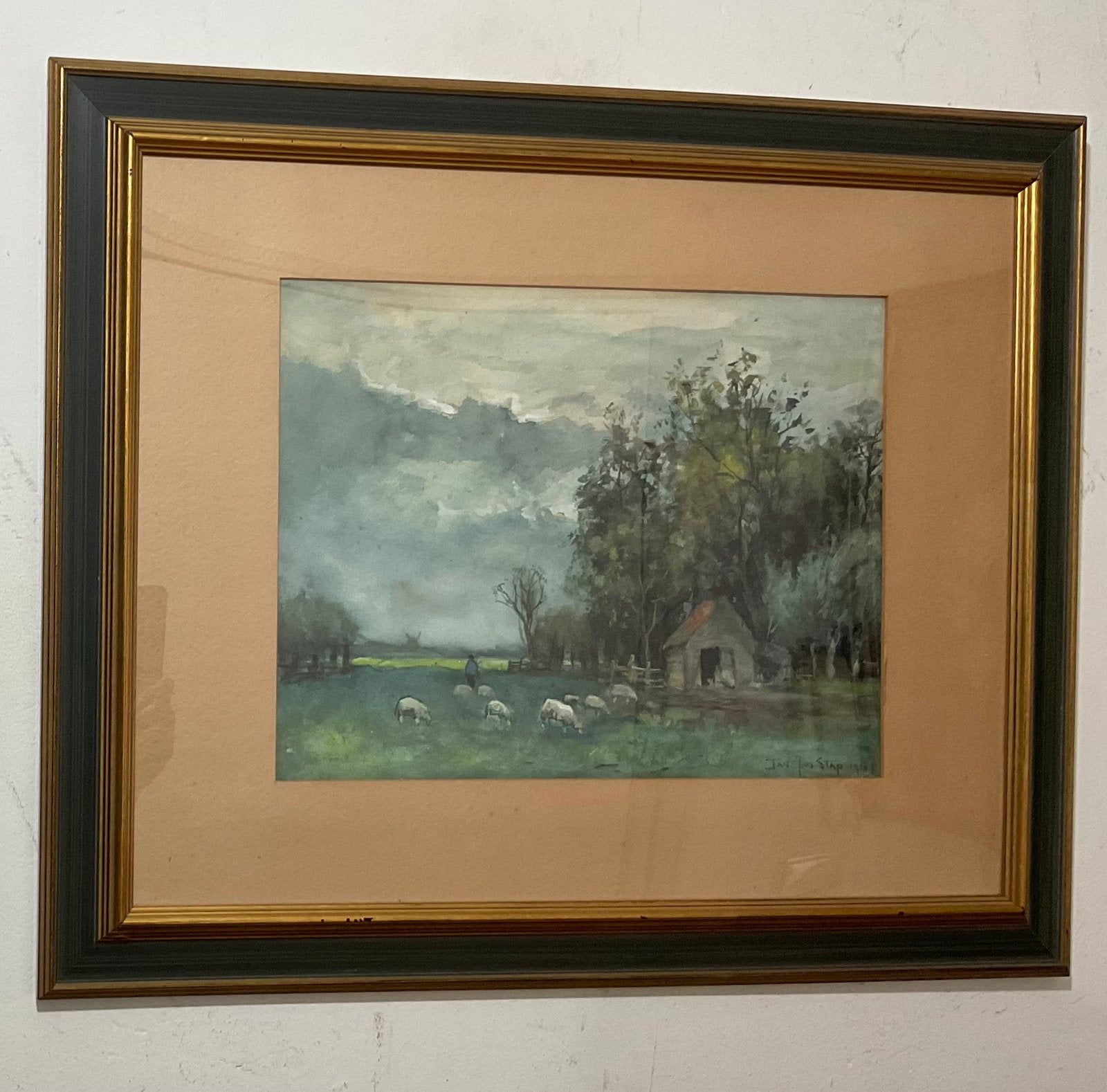 Johannes Jacobus (Jan Jaap) van der Stap: 1874-1940: Aquarel, Ophalen of Verzenden