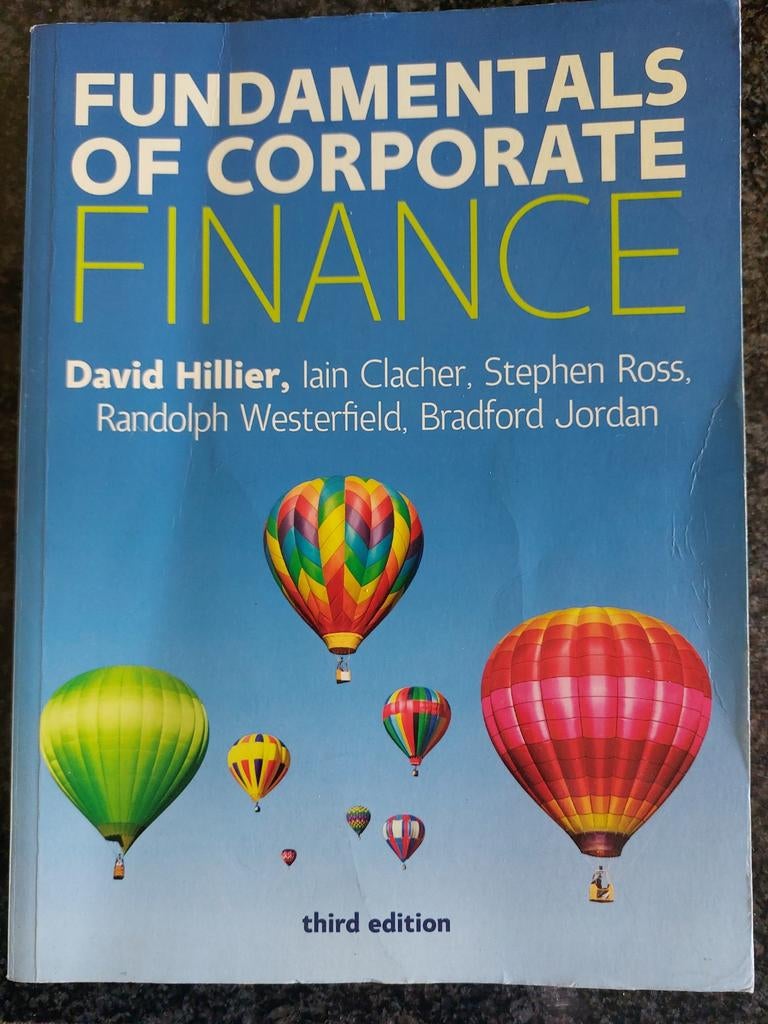 Fundamentals of Corporate Finance - third edition, Ophalen of Verzenden, Gelezen, David Hillier