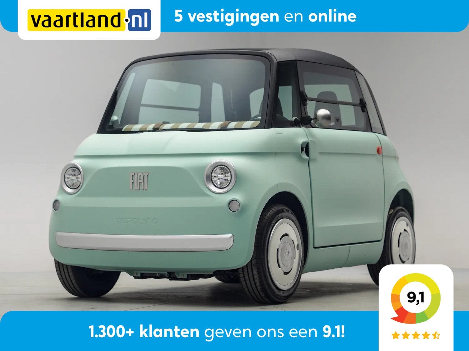 Fiat TOPOLINO 75KM [ Panoramadak Direct leverbaar Inclusief, Auto's, 0 cilinders, Overige modellen, 2 stoelen, Geïmporteerd
