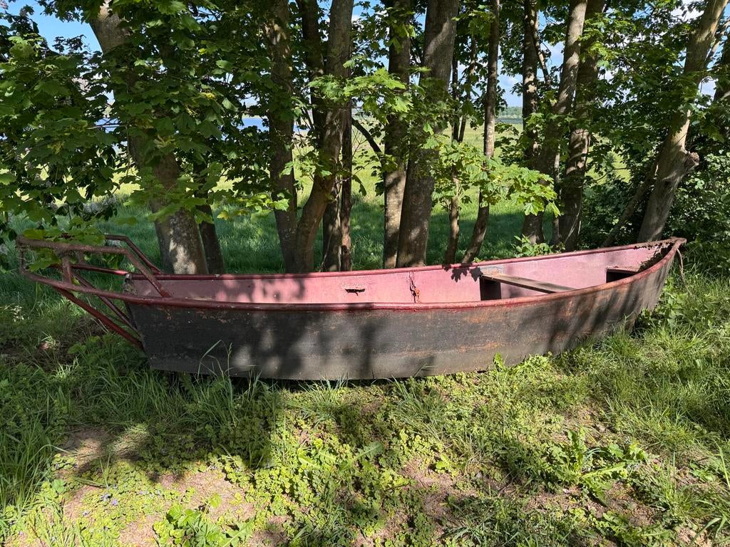 Onverwoestbaar stalen boot 4-5m, vaarklaar, motor optioneel, Watersport en Boten, Hengelsport | Karpervissen, Ophalen, Gebruikt