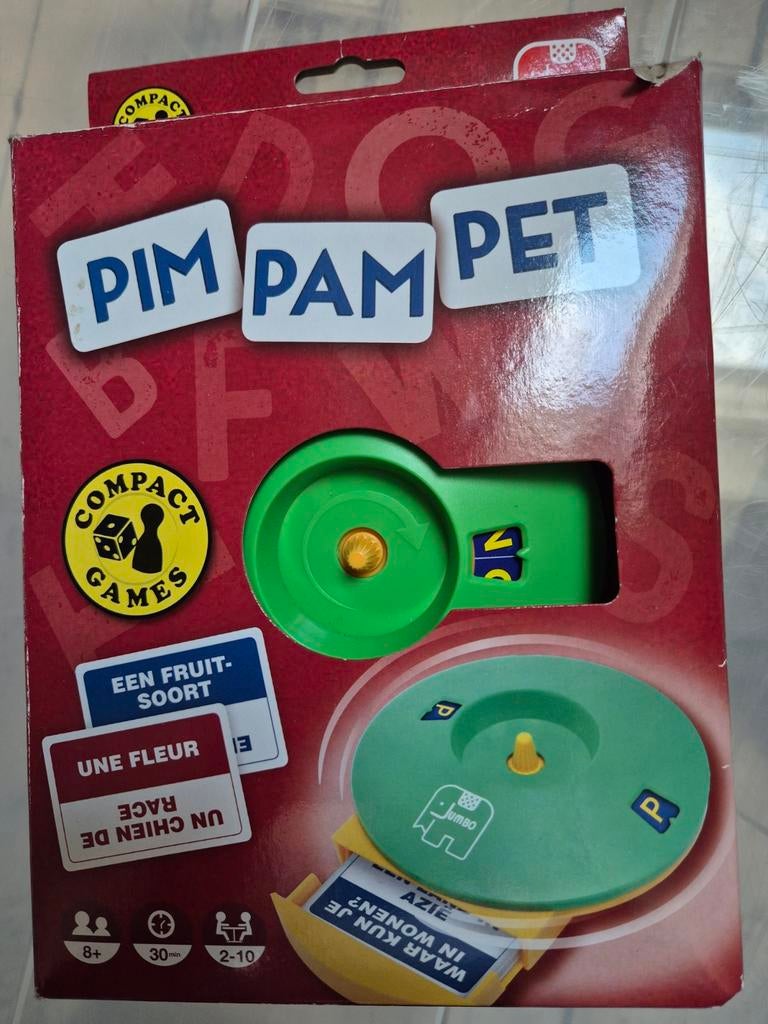 Pim Pam Pet Compact Spel - Jumbo, Hobby en Vrije tijd, Gezelschapsspellen | Bordspellen, Jumbo, Gebruikt, Vijf spelers of meer