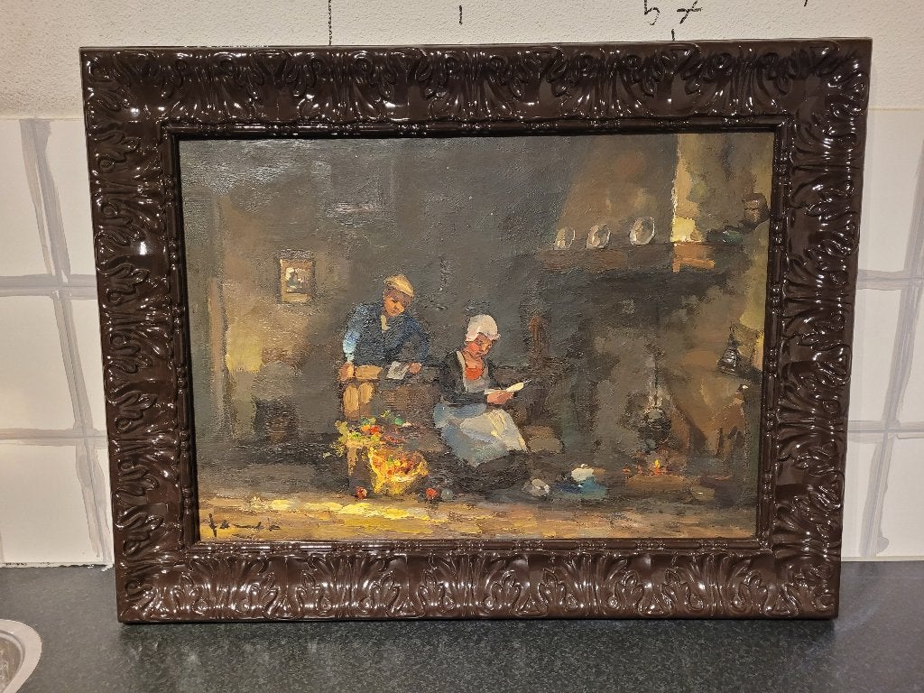 olieverfschilderij, Antiek en Kunst, Kunst | Schilderijen | Klassiek, Doek, Portret of Personen, Ophalen of Verzenden, Olieverf
