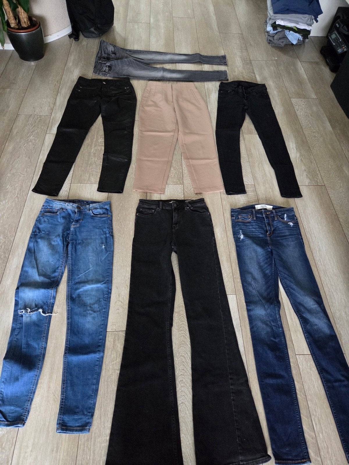 broeken pakket. Maat XS. spijkerbroeken nette broek. wax, Ophalen, Seven Sisters, Zwart, W27 (confectie 34) of kleiner