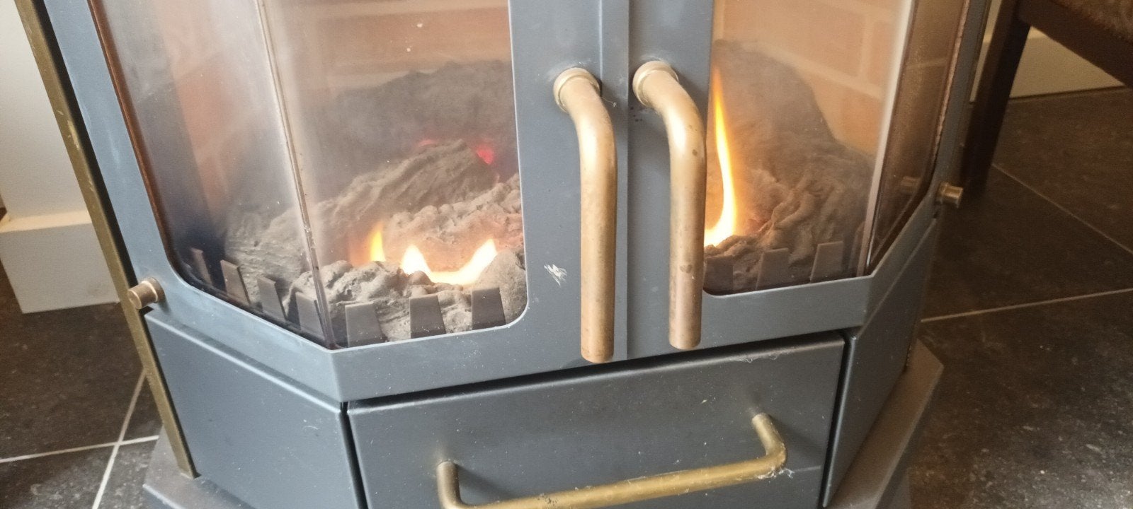 gaskachel op aardgas, Ophalen, Gebruikt, Vrijstaande haard, Gashaard
