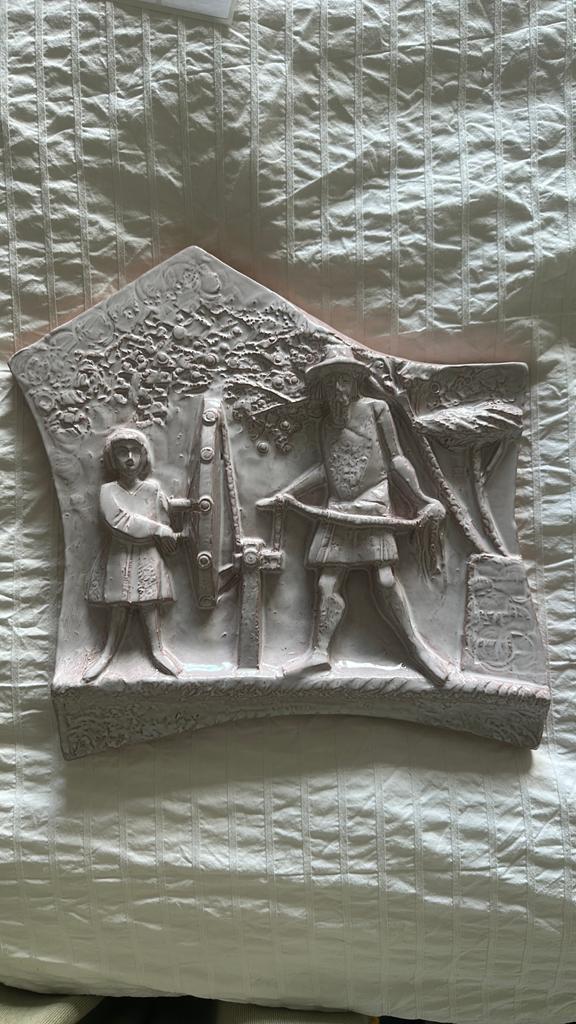 Wandplaquette van keramiek, Ophalen of Verzenden