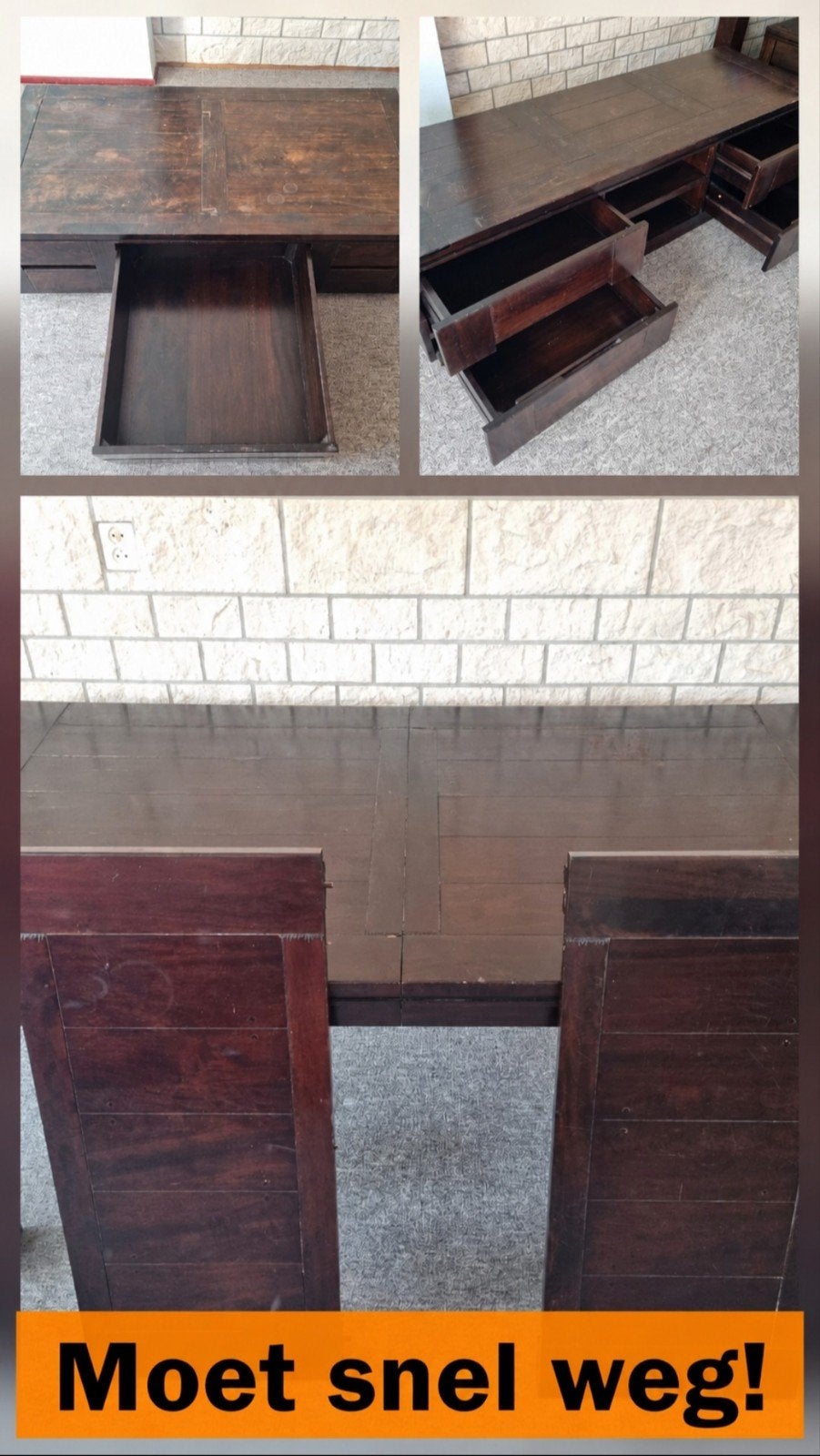 3 meubels - Eetkamertafel - Salontafel - Televisiemeubel, Huis en Inrichting, Complete inboedels, Ophalen