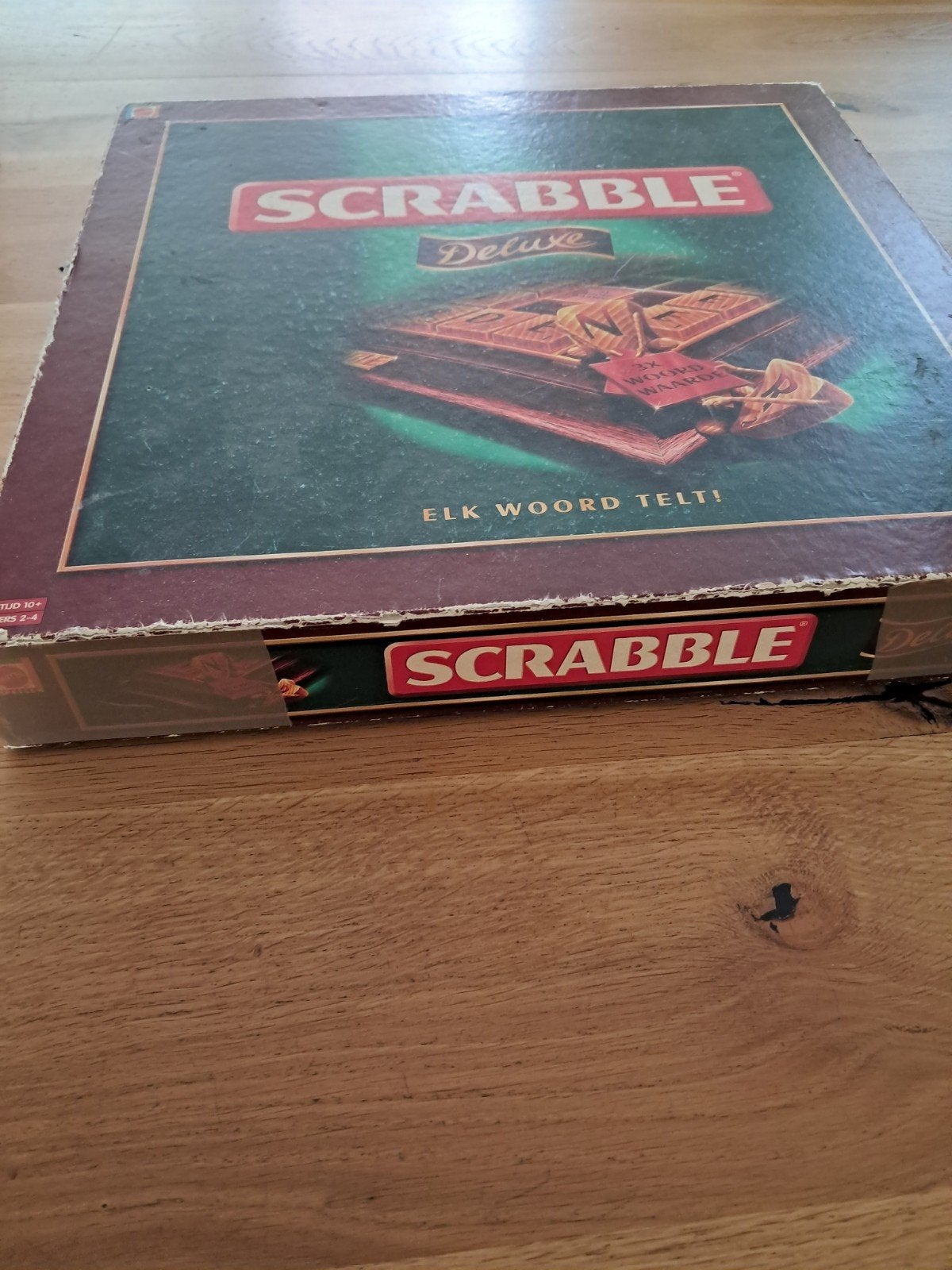 scrabble deluxe, Ophalen of Verzenden, Gebruikt, Mattel