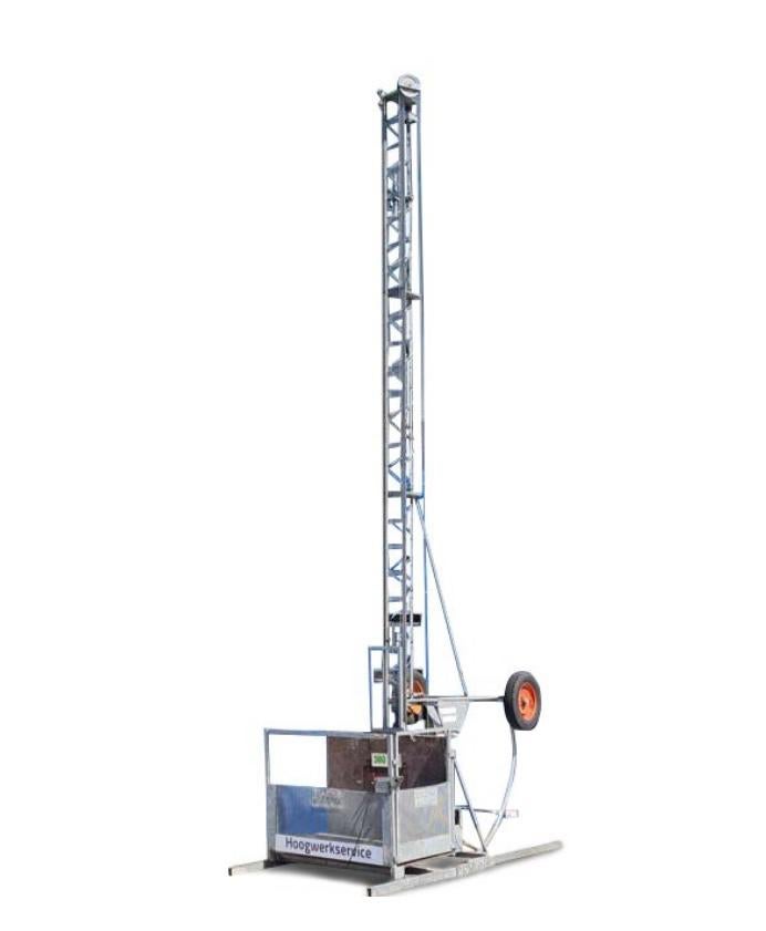De Jong A-32-L kabellift / bouwlift / pannenlift, Ophalen, Gebruikt, Bouwlift