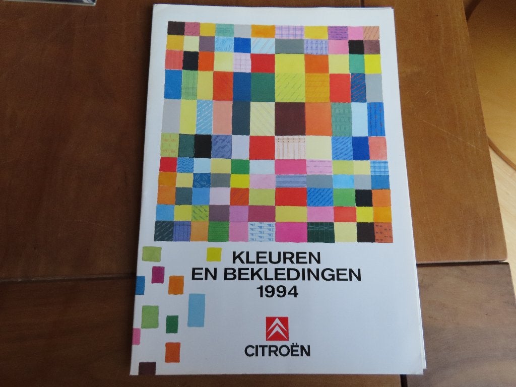 Folder Citroen kleuren en bekledingen 1993 voor 1994, Ophalen of Verzenden, Zo goed als nieuw, Citroën, Citroën