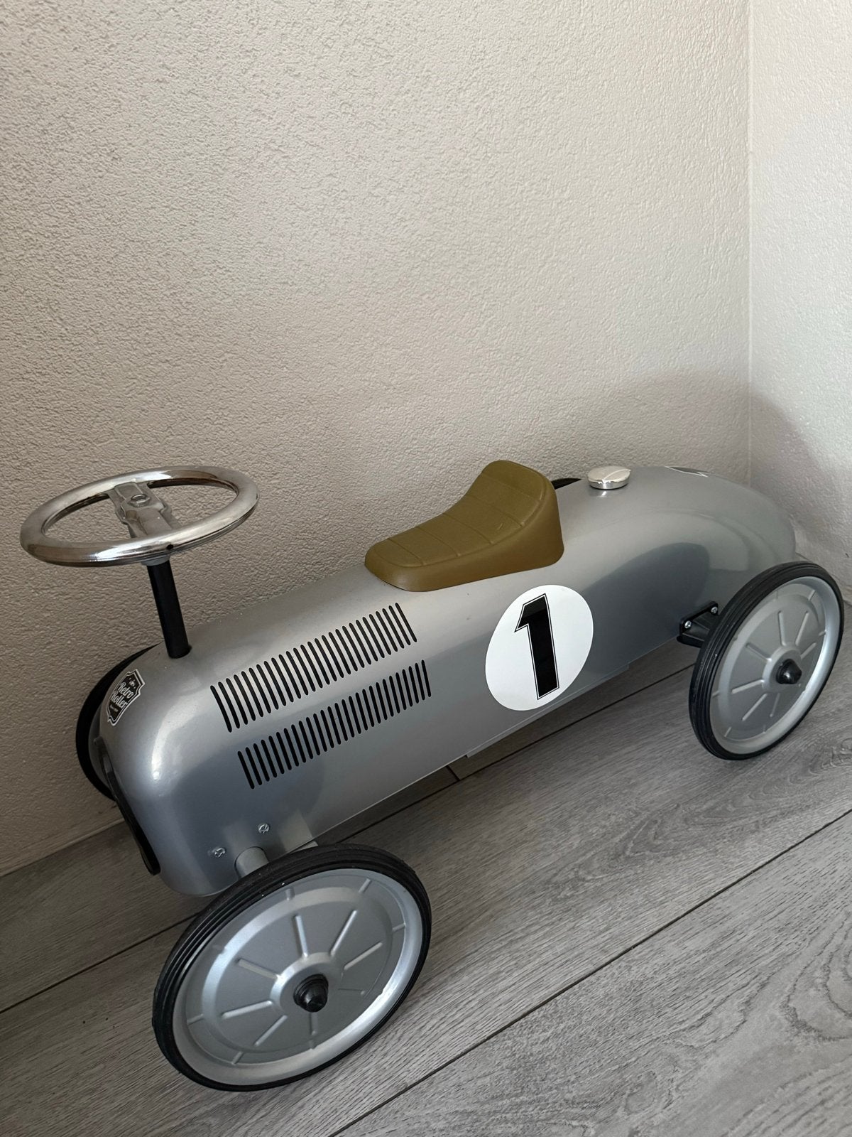 Baghera Classic Rider loopauto zilver - Nummer 1, Ophalen of Verzenden, Zo goed als nieuw