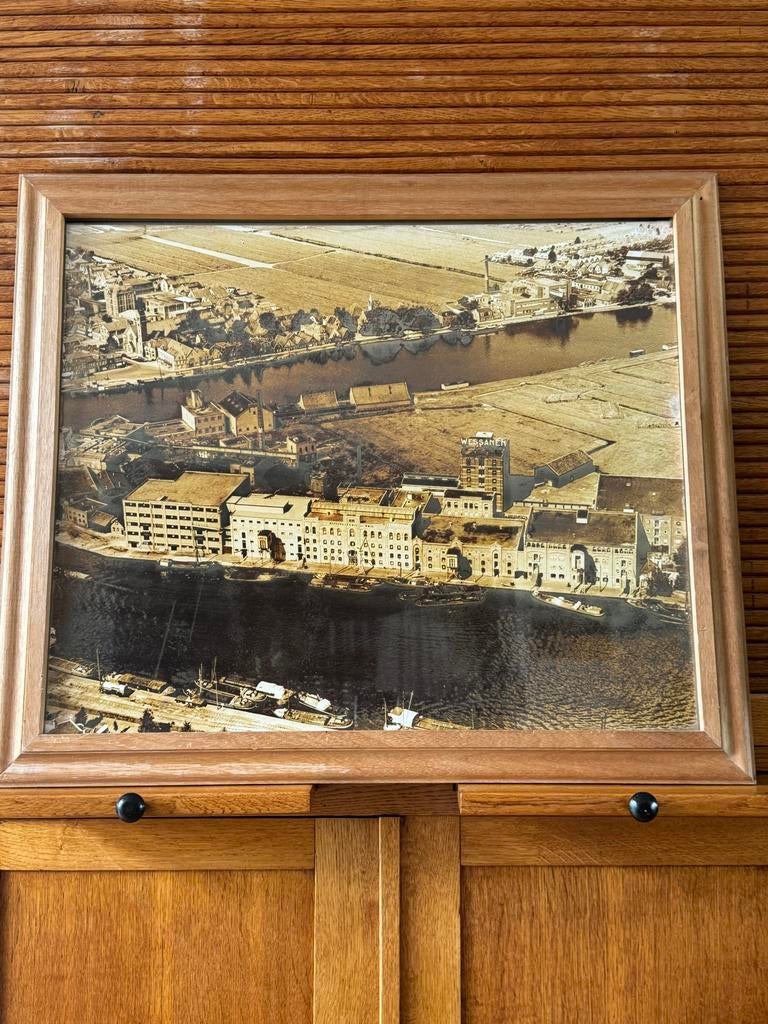 Historische grote luchtfoto Wessanen Wormerveer zaanstreek, Verzamelen, Gebruikt, Foto, Ophalen of Verzenden, Gebouw