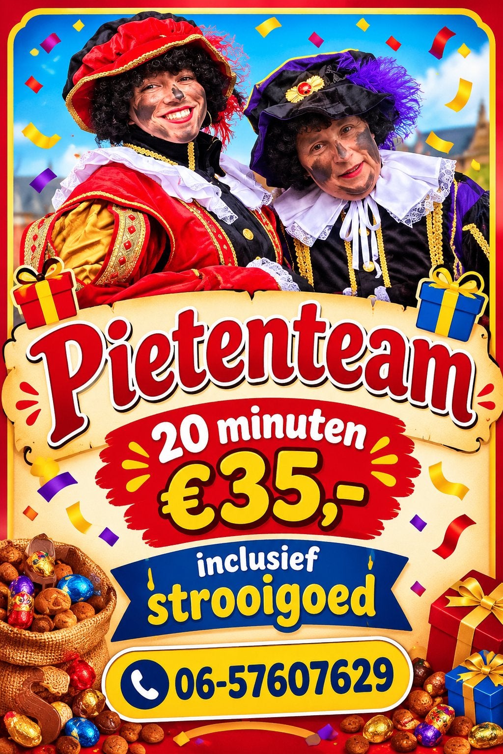 Pieten bezoek, Ophalen