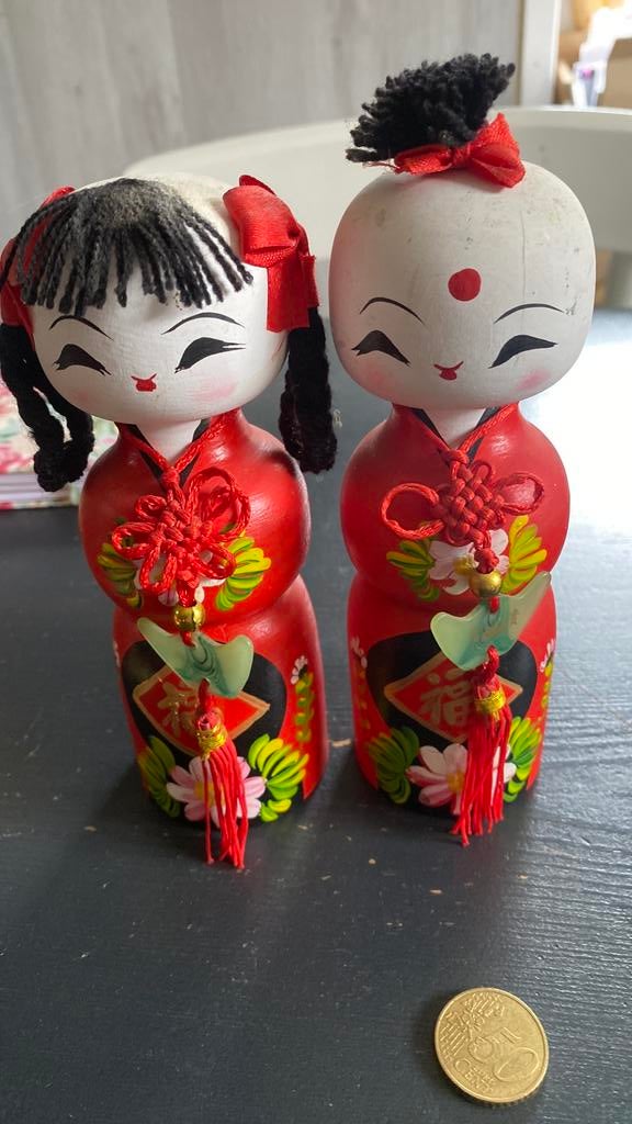 Fuwa poppetjes, huwelijks kado, Verzamelen, Spaarpotten, Ophalen of Verzenden, Zo goed als nieuw, Dier
