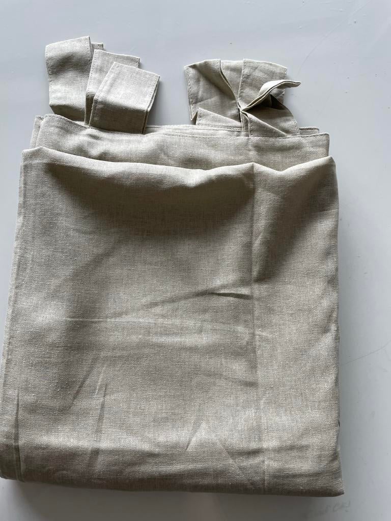 Lichtbeige gordijn met lussen 238x108 cm, Ophalen, 100 tot 150 cm, 200 cm of meer, Beige