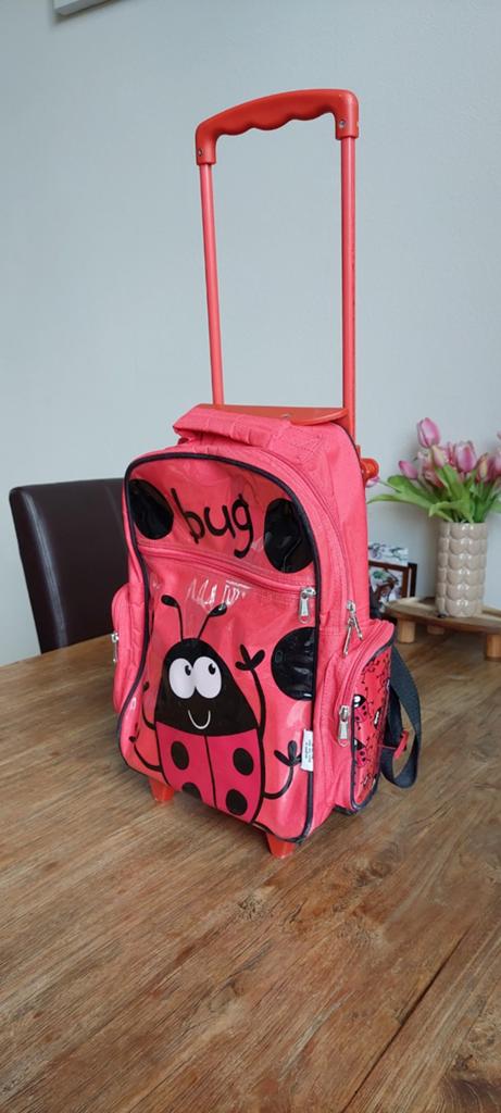Kinder trolley/koffer en rugzak, Ophalen, 40 tot 60 cm, Wieltjes, Gebruikt