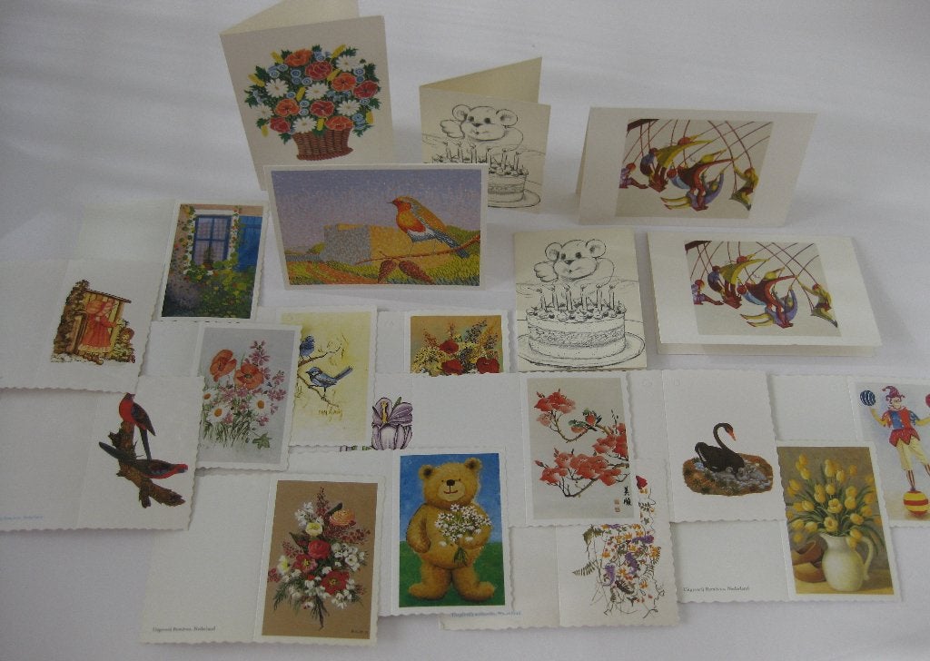 Nostalgische Bloemenkaartjes / Cadeaukaartjes 20 stuks, Diversen, Ophalen of Verzenden
