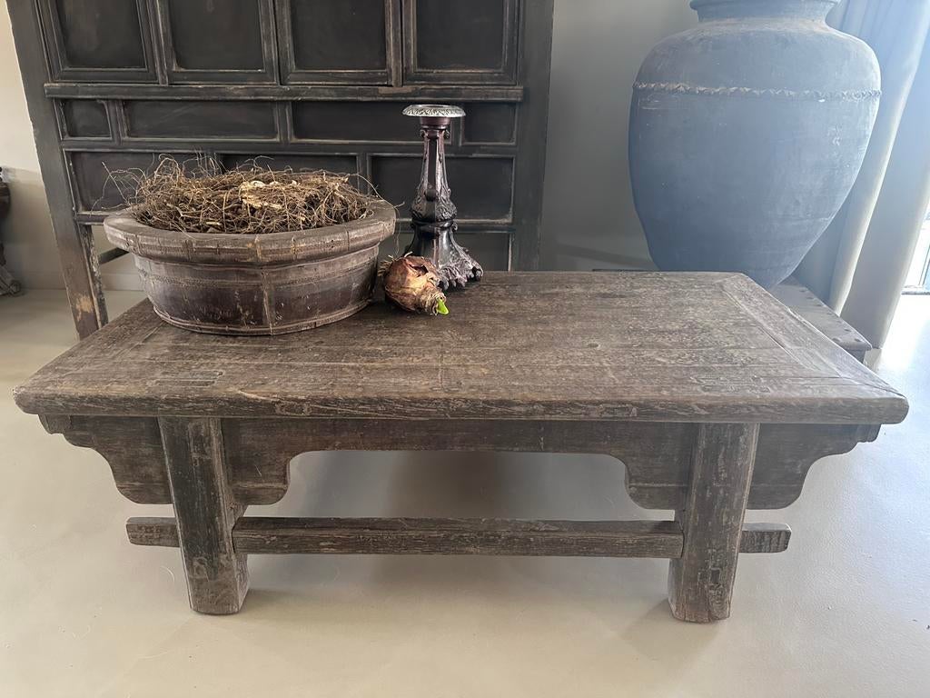 Stoere sobere unieke oude chinese salontafel, Ophalen of Verzenden