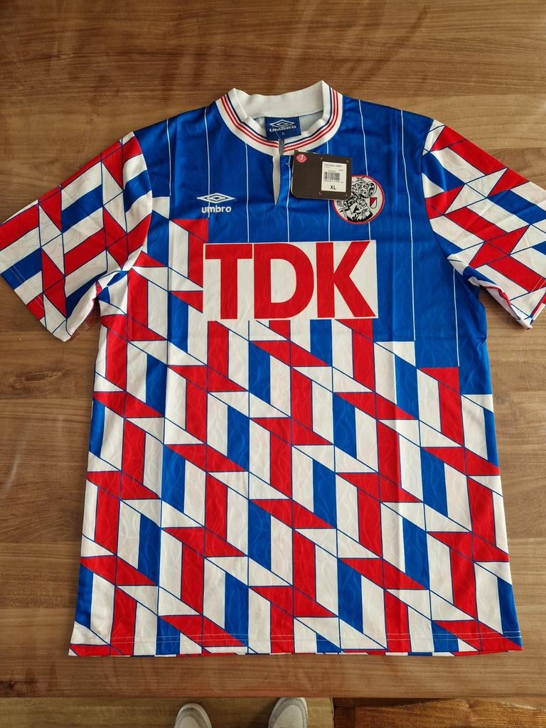 Umbro Ajax Voetbalshirt - Blauw/Rood/Wit - Maat XL, Blauw, Ophalen of Verzenden, Umbro, Maat 56/58 (XL)