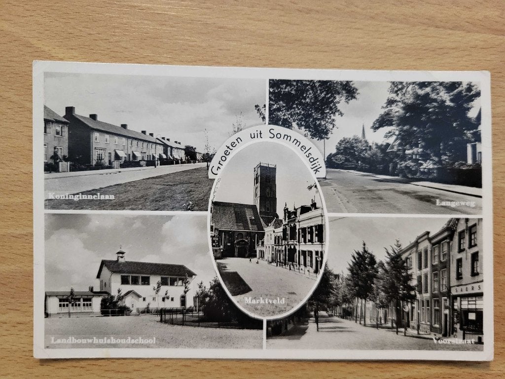 ansicht SOMMELSDIJK meerluik, Verzamelen, Ophalen of Verzenden, Voor 1920, Zuid-Holland