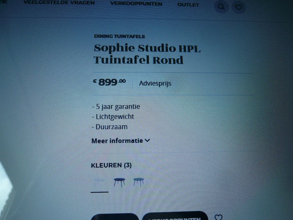 Hartman tuintafel rond 1500 mm, lichtgrijs, Ophalen, Zo goed als nieuw, Rond, Kunststof