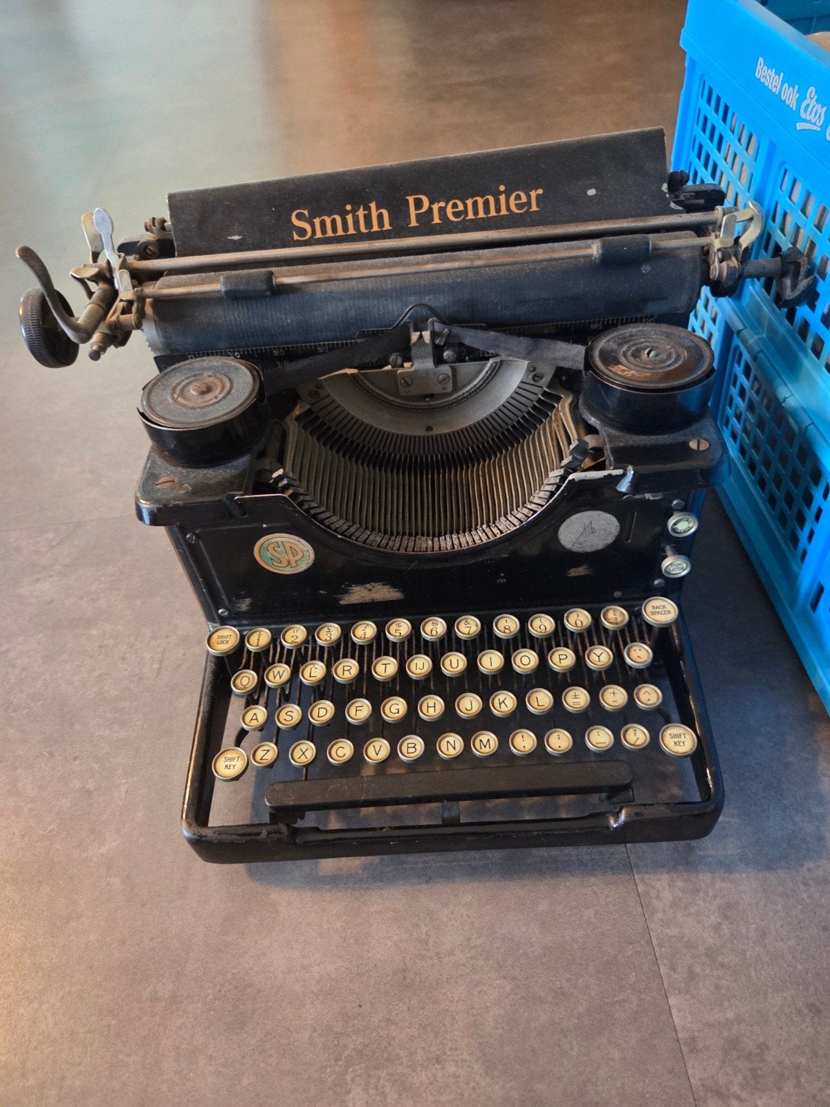 antieke typemachine Smith Premier uit 1920, Ophalen, Gebruikt