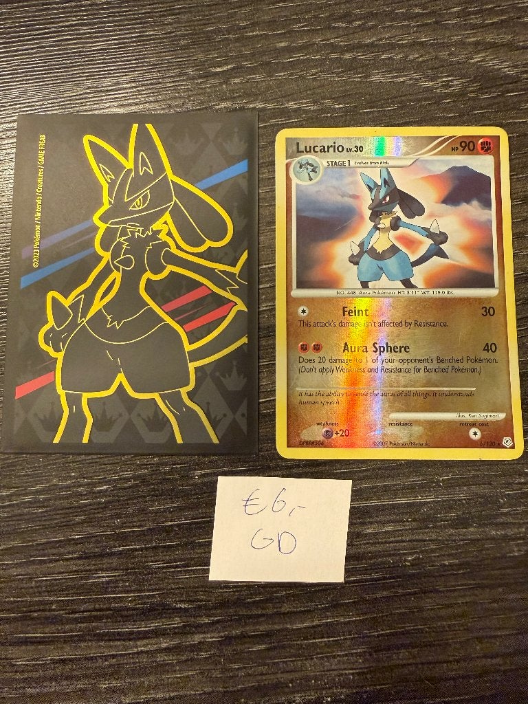 Lucario lv. 30 2007 6/130 Reverse Holo, Ophalen of Verzenden, Gebruikt, Losse kaart, Foil