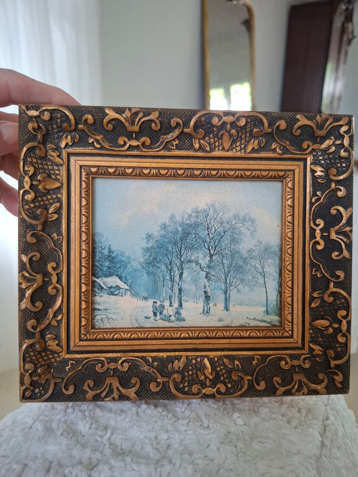 2 oude gouden lijstjes van Artipon uit Tiel, Ophalen of Verzenden, Klassiek, Overige technieken, Landschap