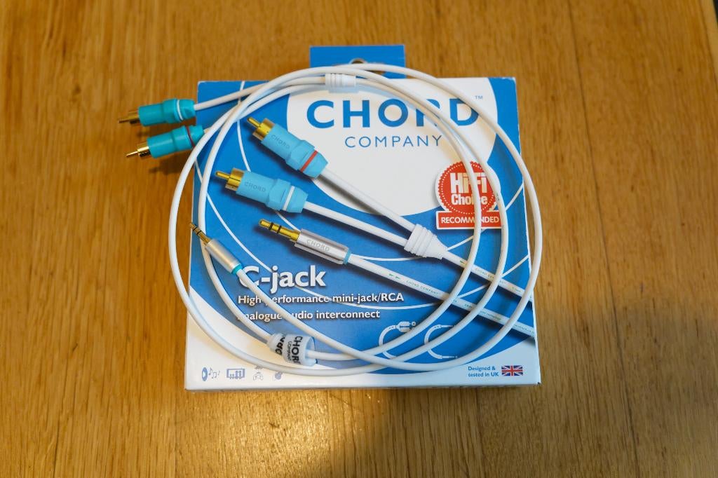 Chord  mini-jack 3,5 mm naar RCA kabel 1,5m. Kwaliteitskabel, Audio, Tv en Foto, Audiokabels en Televisiekabels, Ophalen of Verzenden