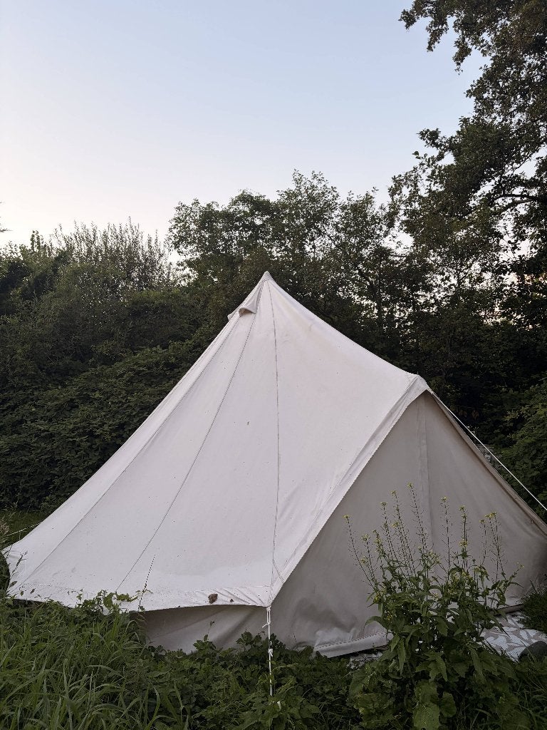 CanvasCamp Sibley 500 Ultimate - 5 meter - beige, Caravans en Kamperen, Ophalen, Gebruikt, Meer dan 6