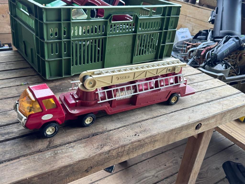 Vintage Tonka Brandweerwagen met Brandweerman, Ophalen of Verzenden, Gebruikt, Jongen of Meisje