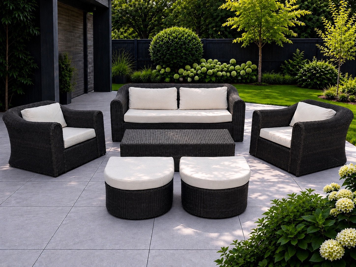 Borek Bali Loungeset Tuinset, Tuin en Terras, Ophalen, Zo goed als nieuw, Wicker, Bank
