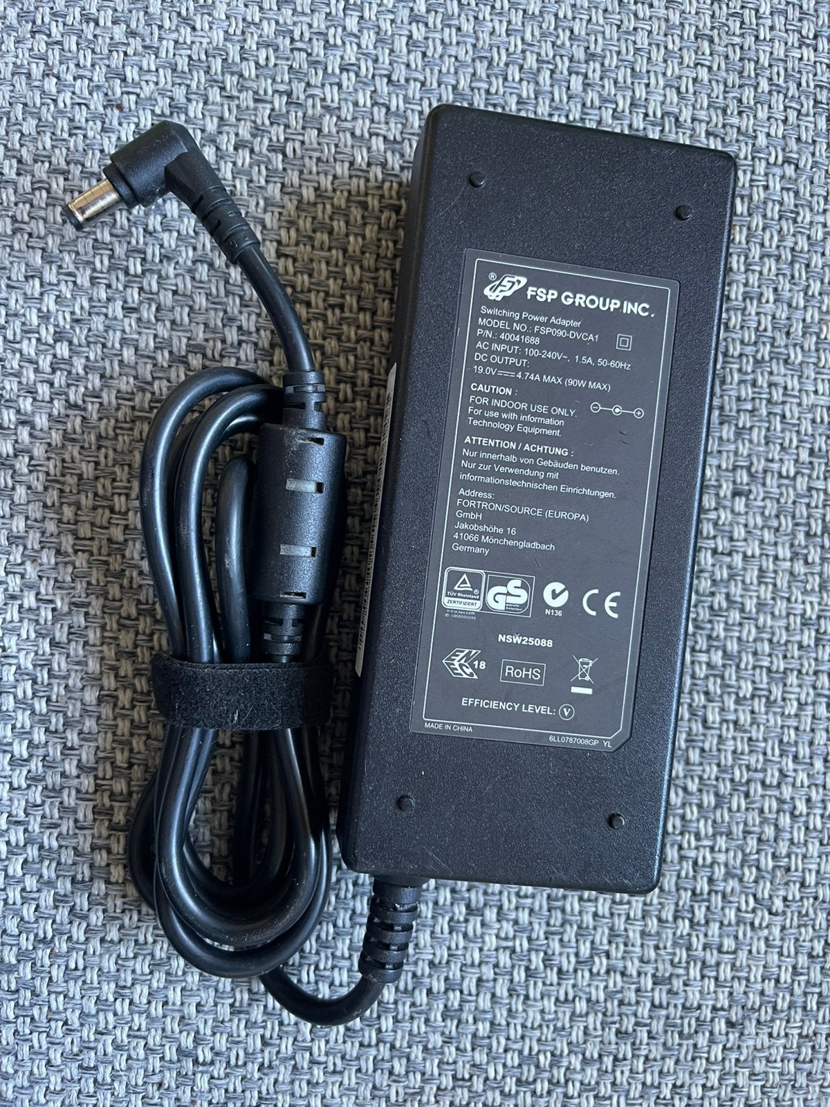 Originele FSP / Medion Adapter 90W – 19V 4,74A + Netsnoer, Ophalen of Verzenden, Zo goed als nieuw