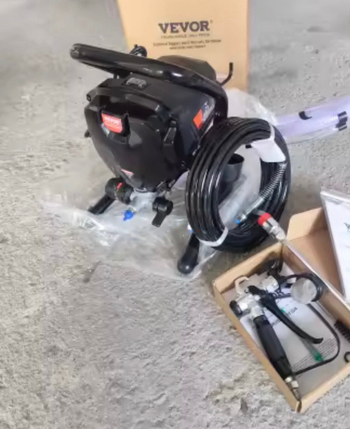 VEVOR Draagbare airless verfspuit, 750W, 3000 psi, Ophalen of Verzenden, Zo goed als nieuw, Verfspuit of Verfpomp
