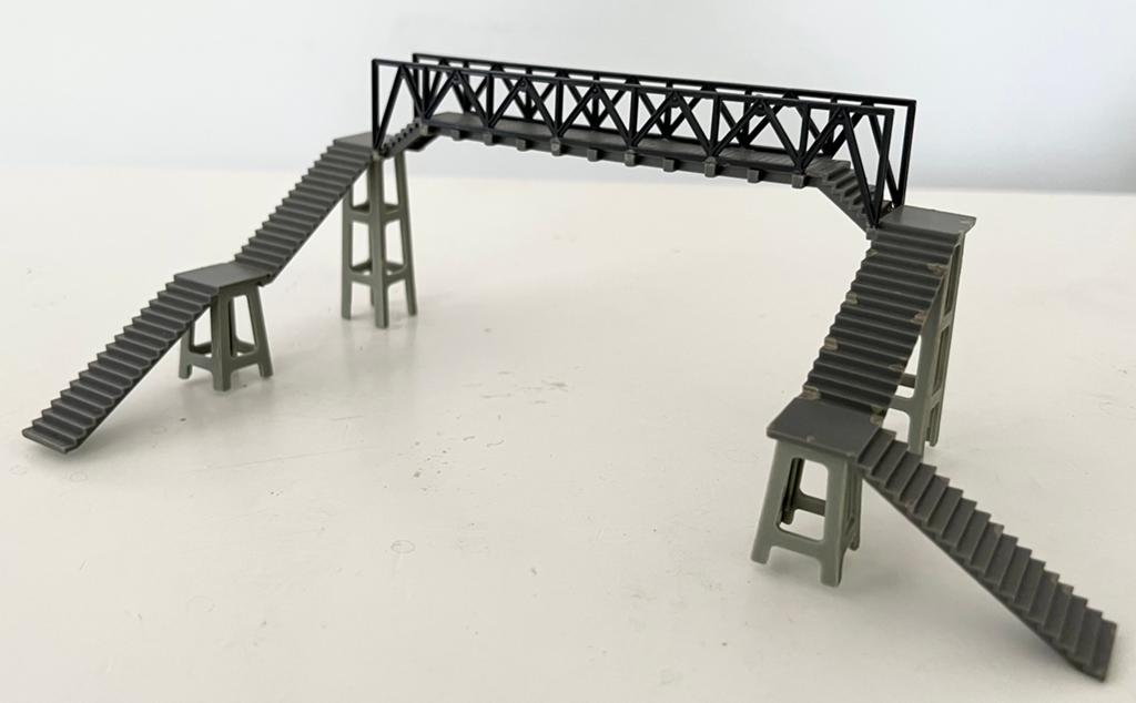 Loopbrug spoor N 1:160 bouwpakket, Overige merken, Gebruikt, Gelijkstroom of Wisselstroom, Brug, Tunnel of Gebouw
