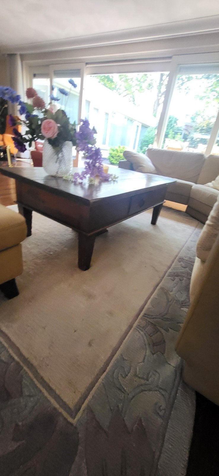 Salontafel hout, Huis en Inrichting, Tafels | Salontafels, Ophalen, 50 – 75, Gebruikt, 100 tot 150 cm