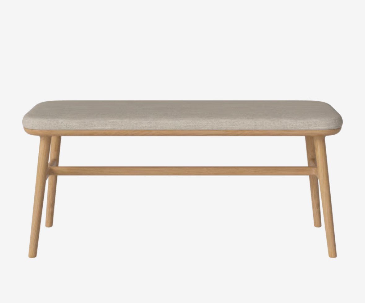 Bolia Flor Bank 100cm Massief Eiken, Ophalen, Zo goed als nieuw, Hout