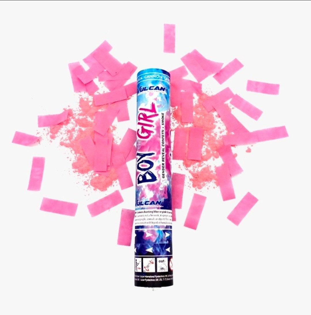 Roze Poeder & Confetti Kanon - Gender Reveal Meisje, Ophalen of Verzenden, Nieuw, Versiering, Geboorte of Huwelijk