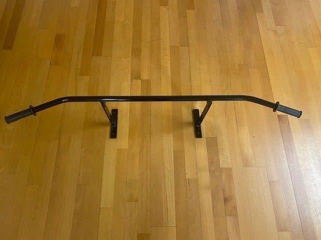 chinning bar optrek stang fitness rug schouders biceps zwart, Sport en Fitness, Fitnessmaterialen, Ophalen, Zo goed als nieuw