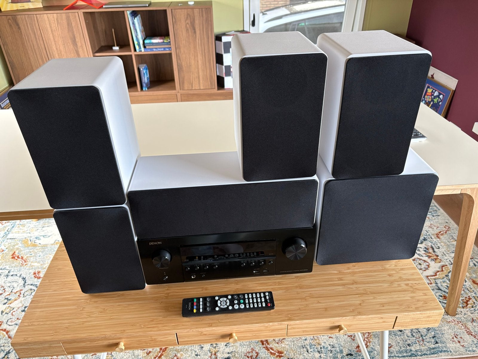 Denon AVR-S950H 5.1 Home Cinema Set met Argon Audio Speakers, 70 watt of meer, Zo goed als nieuw, 5.1-systeem, Overige spelers