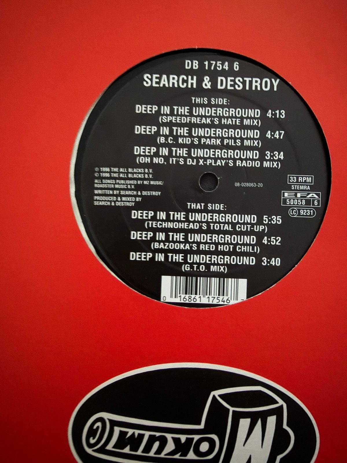 Gabber Vinyl Search And Destroy Mok 58 1996, Ophalen of Verzenden, Gebruikt
