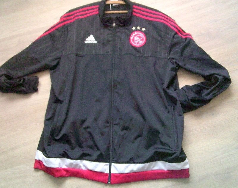 ADIDAS zwart met rood AJAX vest trainings jasje 3XL, Overige kleuren, Overige typen, Overige maten, Ophalen of Verzenden