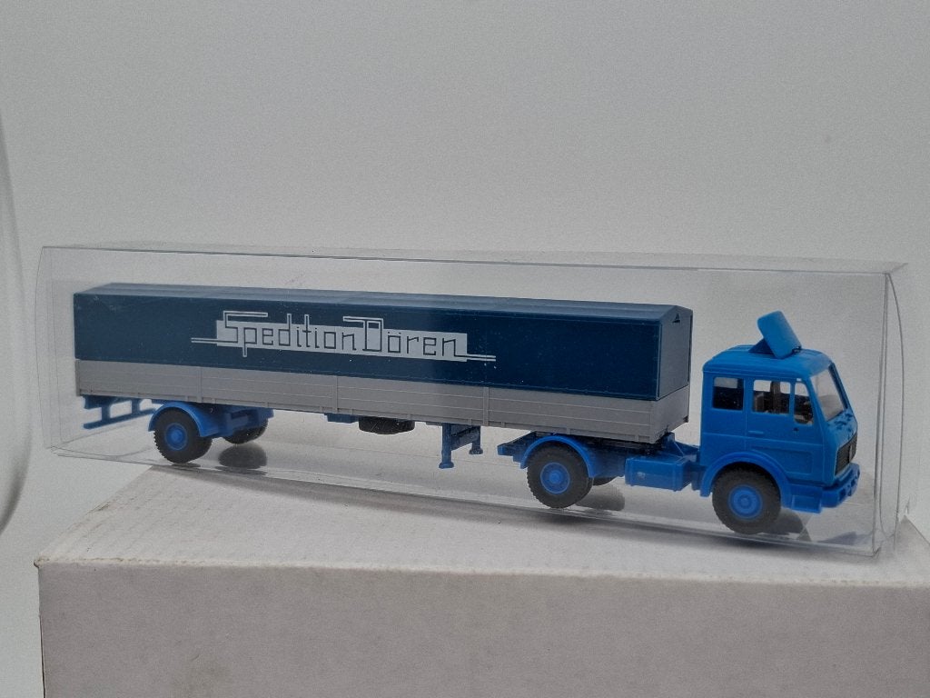 Mercedes truck Spedition Dören eenassige huiftrailer - 1/87, Verzenden, Zo goed als nieuw, Bus of Vrachtwagen, Wiking