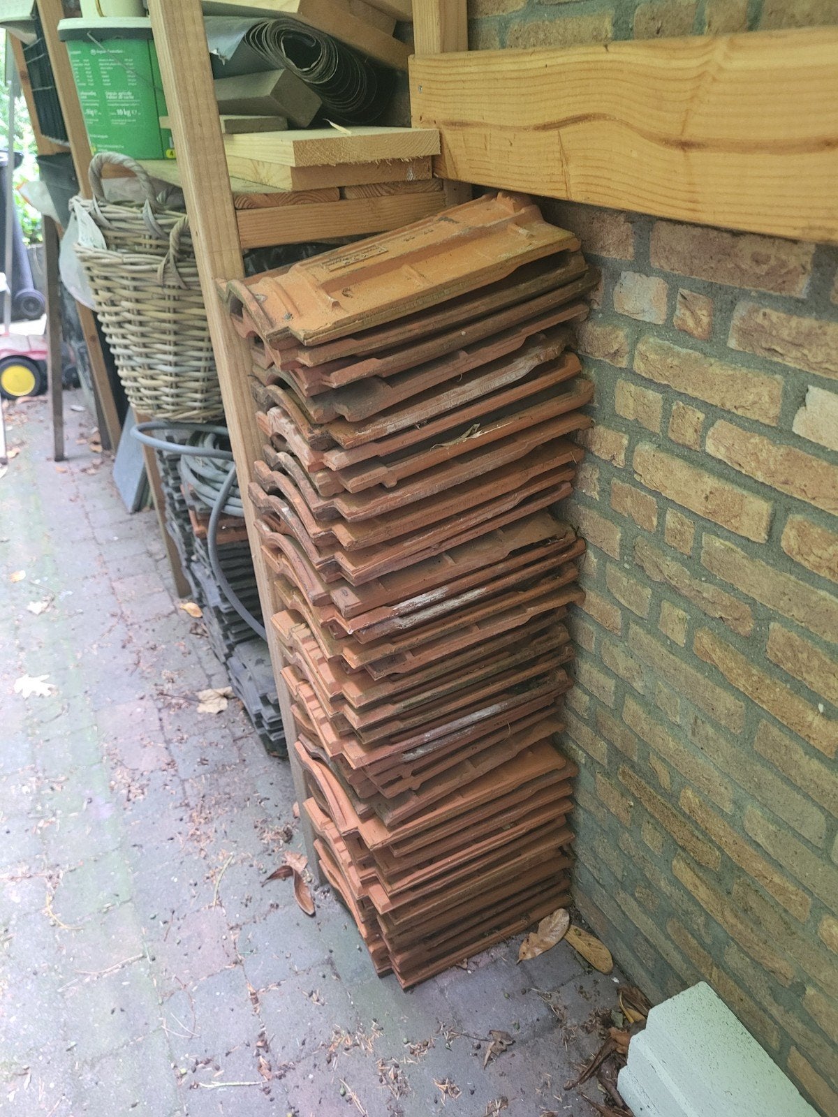 45 Vernieuwde Hollandse pannen oranje/rood KDN 1995, Ophalen, Gebruikt, Steen of Klei, Minder dan 5 m²