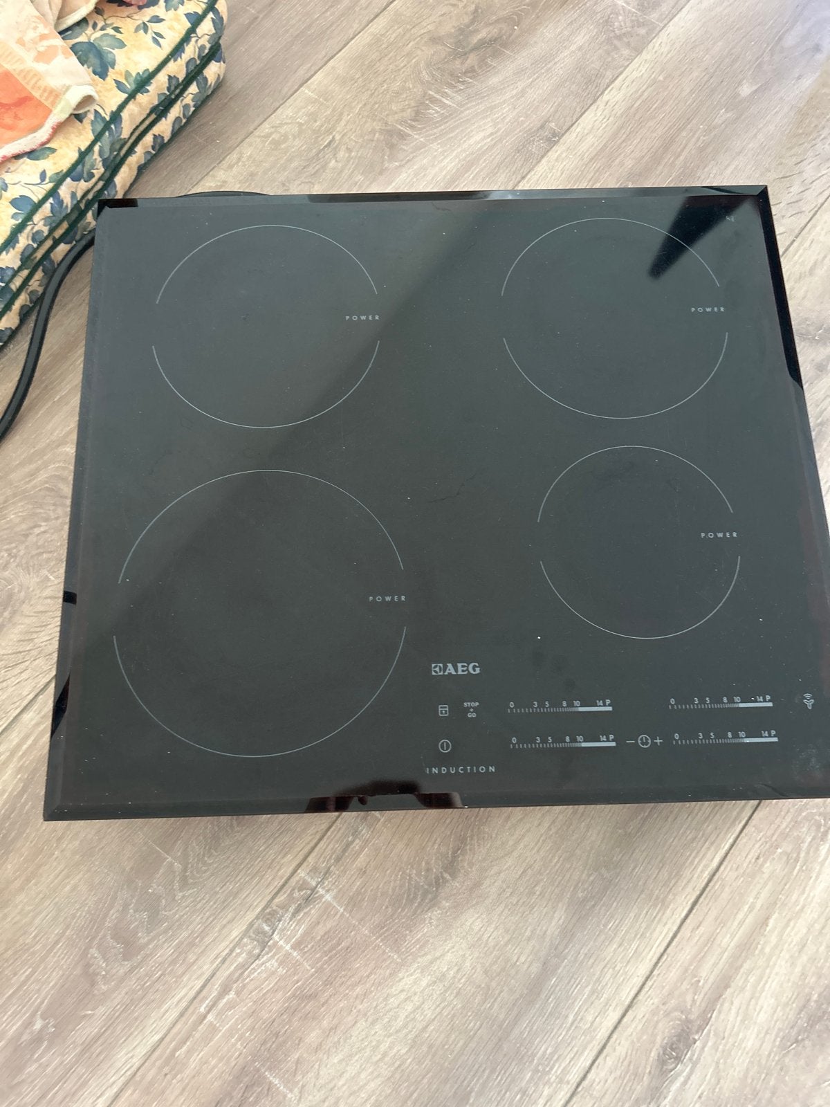 AEG Inductiekookplaat Inbouw 4 Kookzones, Ophalen, Gebruikt, 4 kookzones, Inbouw