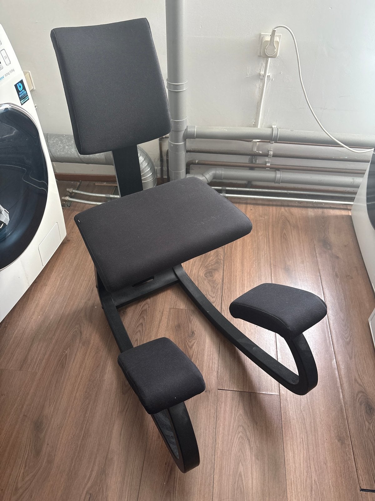 Varier Variable Plus Kniestoel - Ergonomisch Zwart Design, Huis en Inrichting, Ophalen, Zo goed als nieuw, Zwart