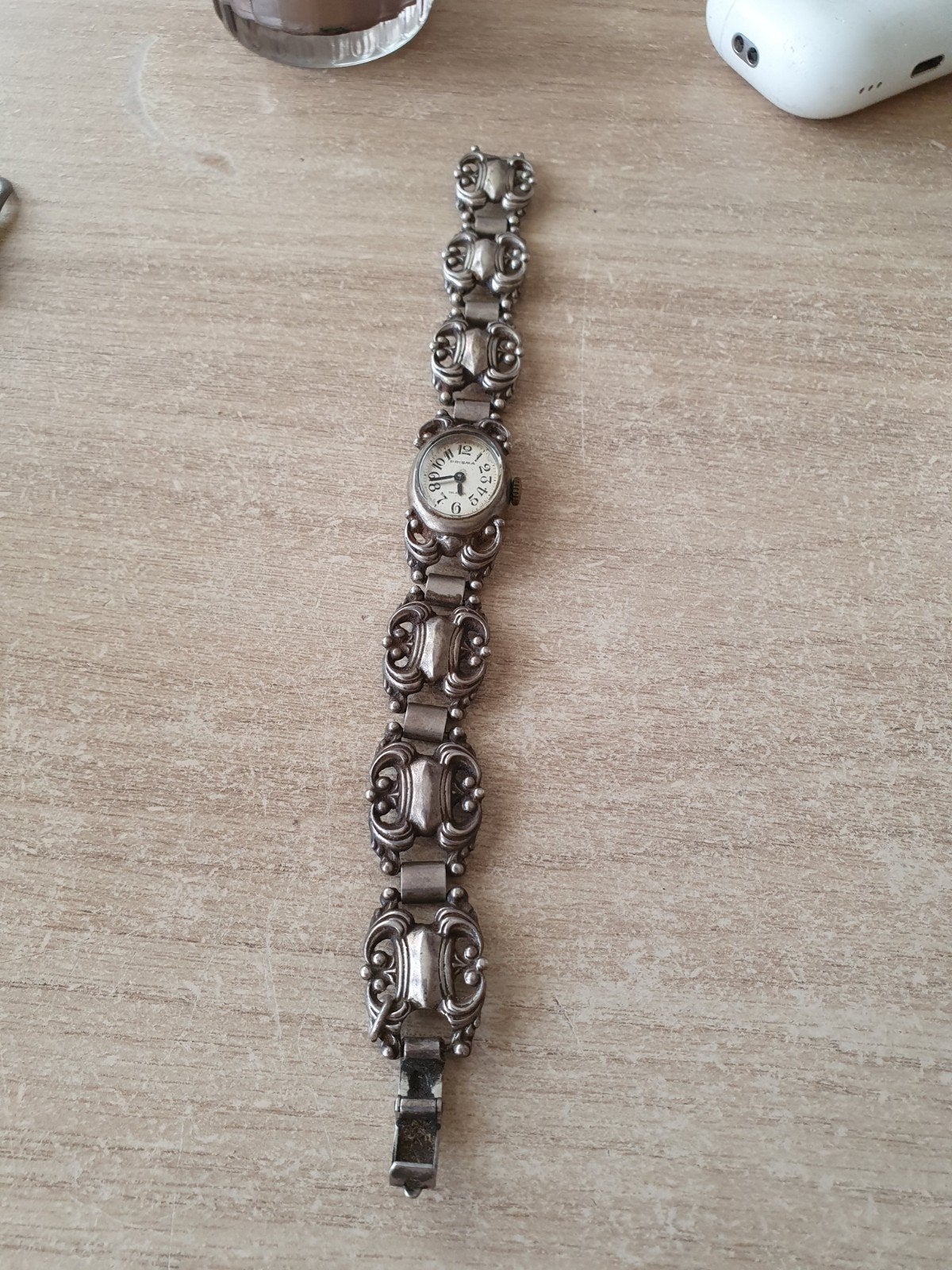Antiek Prisma 130 Dames Polshorloge Zilver 0.835, Polshorloge, Onbekend, Zilver, Ophalen